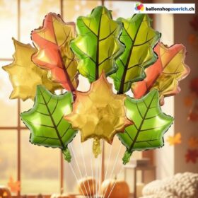 Folienballon Set Herbstblätter 8-teilig