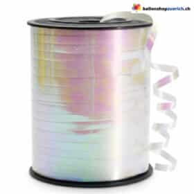 Geschenkband Irisierend Weiss Curlingband 200m