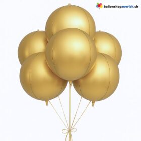 Matt Gold Chrome Kubel Folie Ballon ballonshopzuerich.ch