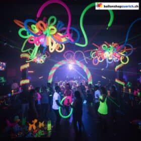 Modellierballons 260 Neon Multicolor Fluoreszierend