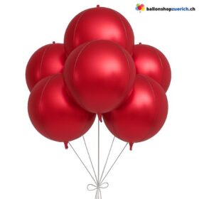 Rot Matt Metallic Kugel Heliumballon Folie 55 cm