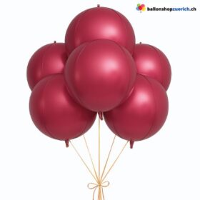 Weinrot Matt Metallic Kugel Heliumballon Folie 55 cm