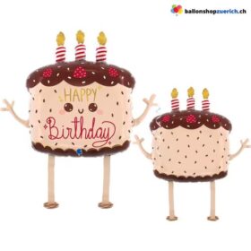 Airwalker Folienballon Torte Happy Birthday