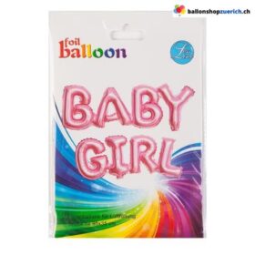 Folienballon Schriftzug Baby Girl 95x35 cm