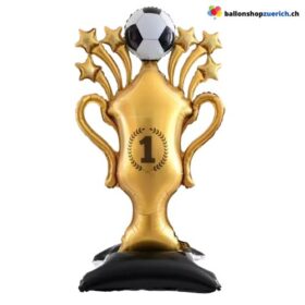 Stand Folienballon Pokal Fussball 1.50 m