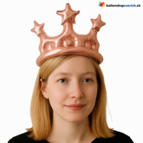 Aufblasbare Krone Gold Silber Roségold