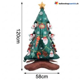 XL Folienballon Weihnachtsbaum Stehend 120 cm