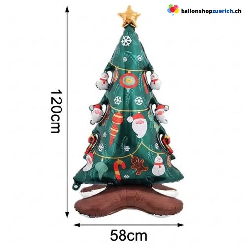 XL Folienballon Weihnachtsbaum Stehend 120 cm