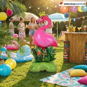 XXL Folienballon Flamingo Sommer Summer Party Stehend 155 cm