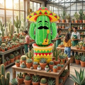 XXL Folienballon Kaktus Stehend Sommer Summer Mexico Party 155 cm