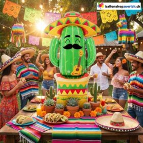 XXL Folienballon Kaktus Stehend Sommer Summer Mexico Party 155 cm