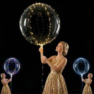 Bubble PVC Helium Ballon Transparent 50 cm mit LED Licht