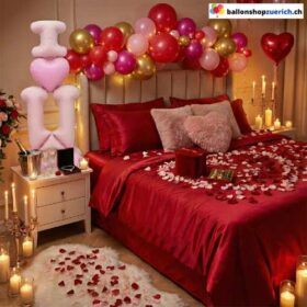 I Love U Standballon Pastell Rosa 154 cm