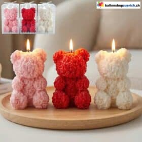 Rosenbär Kerze 5x8.5cm