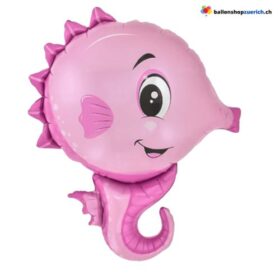 Seepferdchen Ballon Folienballon Pink Meerestier