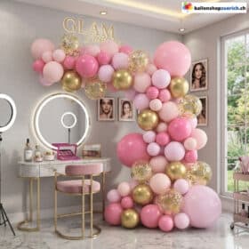 Ballon Girlande Rosa Gold 142-teilig