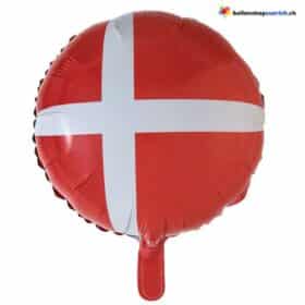 Dänemark Ballon Rot Weiss Fahne