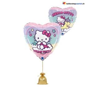 Hello Kitty Ballon Regenbogen Herz