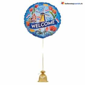 Holland Niederlande Welcome Folienballon Blau