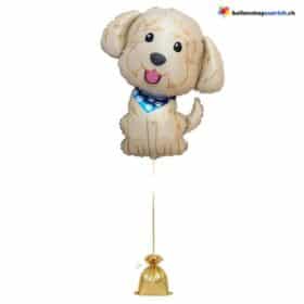 Hund Cobberdog Ballon Beige Figur