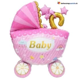 Kinderwagen Standballon Pink Babygirl