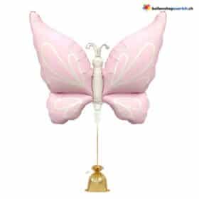 Schmetterling Ballon Rosa Pastell