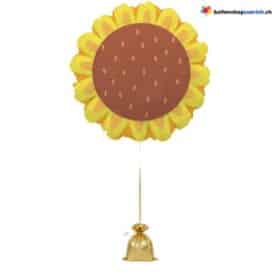Sonnenblume Folienballon Gelb Braun