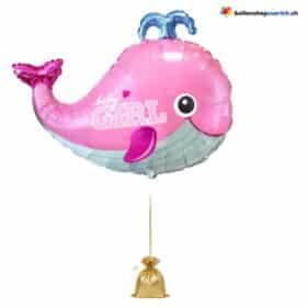 Wal Ballon Baby Girl Rosa
