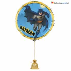 Batman Ballon Blau Gelb Rund