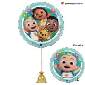 CoComelon Ballon Türkis Rund Doppelseitig