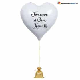 Gedenken Herz Ballon Weiss