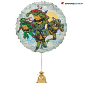 Ninja Turtles Ballon Hellblau Rund