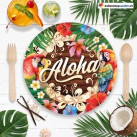 Aloha Einwegteller Tropisch Sommer 23cm