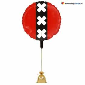 Amsterdam Folienballon Rot Schwarz Weiss