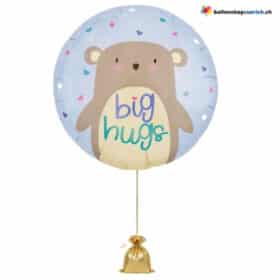 Big Hugs Folienballon Grosse Umarmung Bär Hellblau