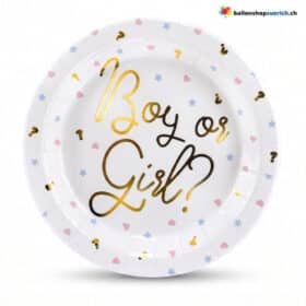 Einwegteller Gender Reveal Boy or Girl