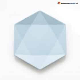 Einwegteller Hellblau Sechseckig 25cm