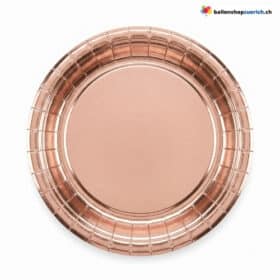 Einwegteller Roségold Glanz 23cm