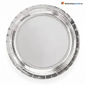 Einwegteller Silber Glanz 23cm