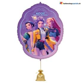K-Pop Demon Hunters Folienballon Shaped Lila