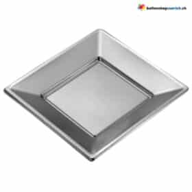 Mehrwegteller Silber quadratisch 23cm