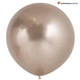 Riesenballon Runder XL Luftballon Chrom Champagner
