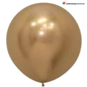 Riesenballon Runder XL Luftballon Chrom Gold