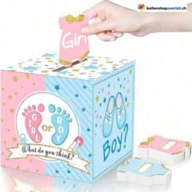 Abstimmungsbox Gender Reveal Boy or Girl 51-teilig