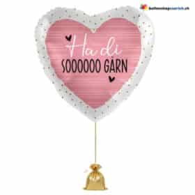 Ha di sooooo gär Foil Balloon Heart Pink