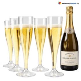 Sektgläser Champagnergläser Transparent 6-teilig