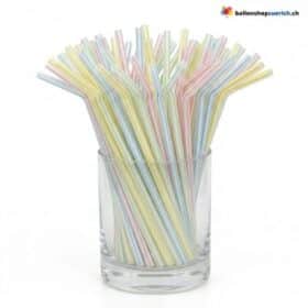 Strohhalme Transparent Farbig