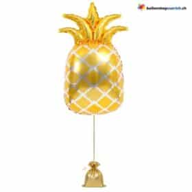 Ananas Folienballon Gold Gelb