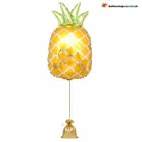 Ananas Folienballon Gold Gelb Hellgrün