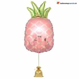 Ananas Folienballon Rosa Hellgrün